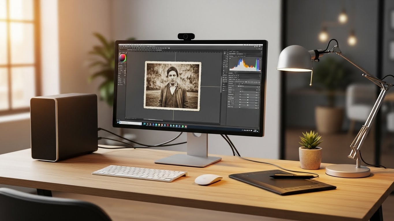 Jasa edit dan perbaikan foto lama secara online untuk restorasi