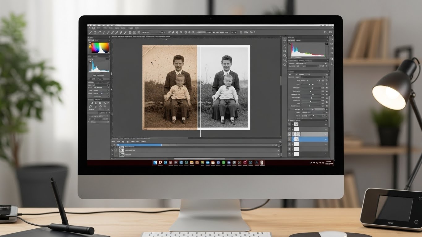 Edit foto profesional untuk foto keluarga dan foto kenangan