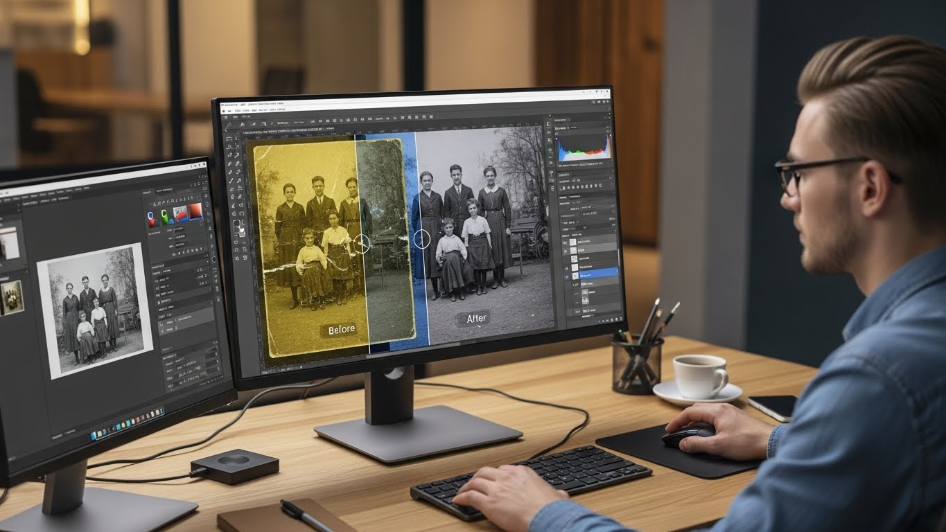 Jasa edit dan perbaikan foto lama secara online profesional