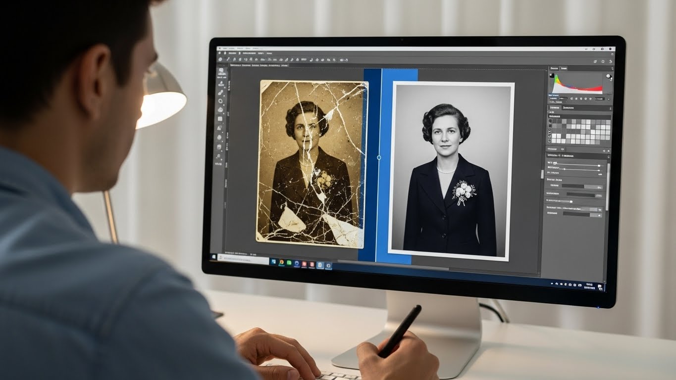 Jasa edit dan perbaikan foto lama secara online untuk foto lawas