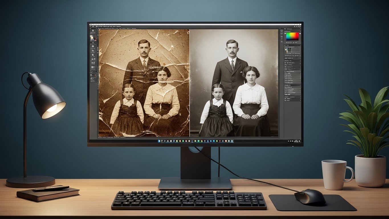 Jasa edit dan perbaikan foto lama secara online hasil rapi
