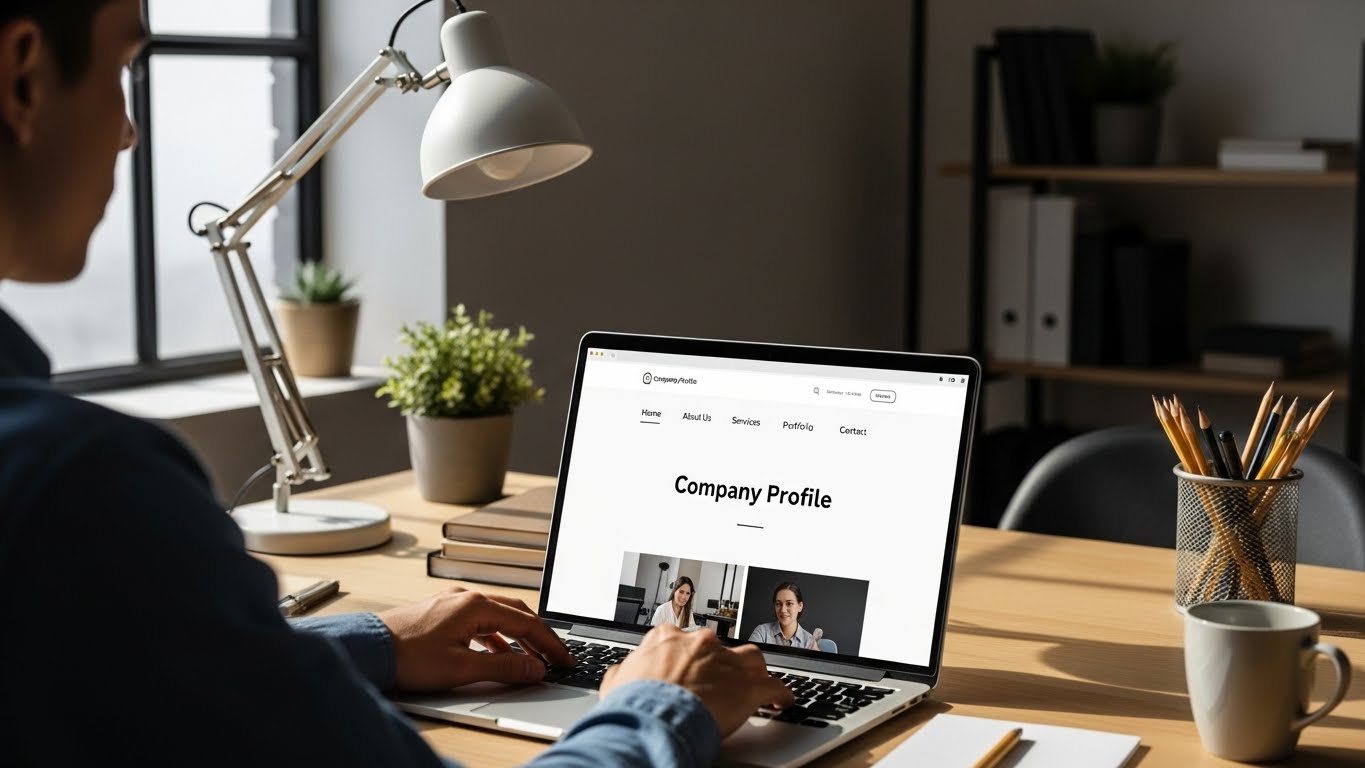 Website company profile sederhana untuk bisnis jasa dan kontraktor